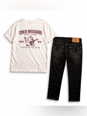 🔥 True Religion Girls 2-Piece Set – Tee + Jeans NWT Multiple Sizes Available 🔥